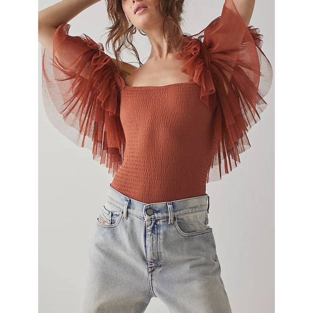 🆕 FREE PEOPLE Kill The Lights Bodysuit / Caldera